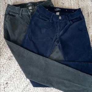 Ann Taylor Loft Corduroy Modern Skinny Pants 
Sz. 00P ( Bundle 2)